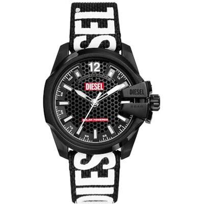 Diesel Baby Chief Montre pour Homme, Mouvement à Quartz à Énergie Solaire, Bracelet en Silicone, Acier Inoxydable ou Cuir, Noir et Blanc, 43mm - Publicité Diesel Baby Chief Montre pour Homme, Mouvement à Quartz à Énergie Solaire, Bracelet en Silicone, Acier Inoxydable ou Cuir, Noir et Blanc, 43mm - Publicité