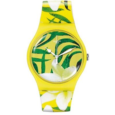 Swatch Montre analogique à Quartz pour Femme avec Bracelet en Silicone , Multicolore., Bracelet - Publicité Swatch Montre analogique à Quartz pour Femme avec Bracelet en Silicone , Multicolore., Bracelet - Publicité