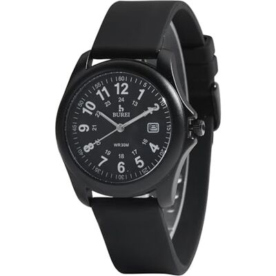 BUREI Montre militaire étanche pour homme avec date et sports de plein air, noir et vert, Militaire - Publicité BUREI Montre militaire étanche pour homme avec date et sports de plein air, noir et vert, Militaire - Publicité