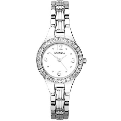 Sekonda Femme Acier Inoxydable Stone Set Analogique Montre À Quartz - Publicité Sekonda Femme Acier Inoxydable Stone Set Analogique Montre À Quartz - Publicité