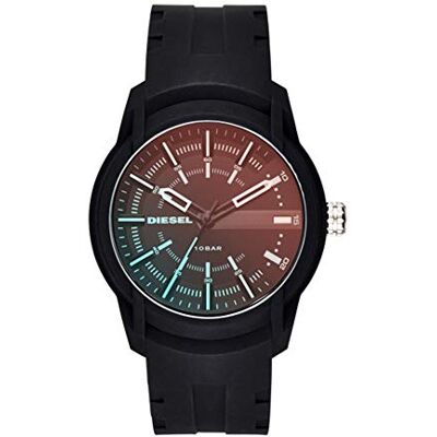 Diesel Armbar Montre pour Homme, Mouvement à Quartz avec Bracelet en Silicone, Acier Inoxydable ou Cuir, Noir et Spectre, 45mm - Publicité Diesel Armbar Montre pour Homme, Mouvement à Quartz avec Bracelet en Silicone, Acier Inoxydable ou Cuir, Noir et Spectre, 45mm - Publicité