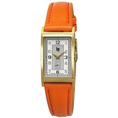 Lip Montre Churchill T18 Cadran Soleillé Cuir Orange - Publicité Lip Montre Churchill T18 Cadran Soleillé Cuir Orange - Publicité