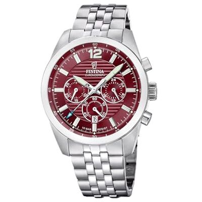 Festina Montre pour Homme /6 Timeless Chronograph Boîtier en Acier Inoxydable Acier laqué Acier laqué - Publicité Festina Montre pour Homme /6 Timeless Chronograph Boîtier en Acier Inoxydable Acier laqué Acier laqué - Publicité