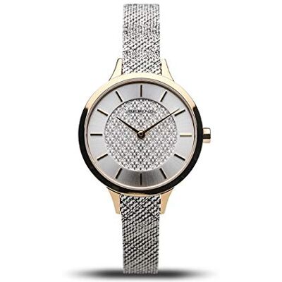 BERING Femmes Analogique Quartz Classic Collection Montre avec Bracelet en Acier Inoxydable & Verre Saphir - Publicité BERING Femmes Analogique Quartz Classic Collection Montre avec Bracelet en Acier Inoxydable & Verre Saphir - Publicité