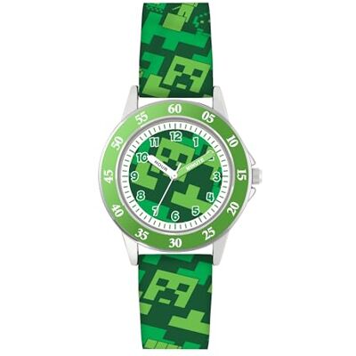 Minecraft Creeper Montre à Quartz avec Bracelet imprimé Vert Moderne - Publicité Minecraft Creeper Montre à Quartz avec Bracelet imprimé Vert Moderne - Publicité