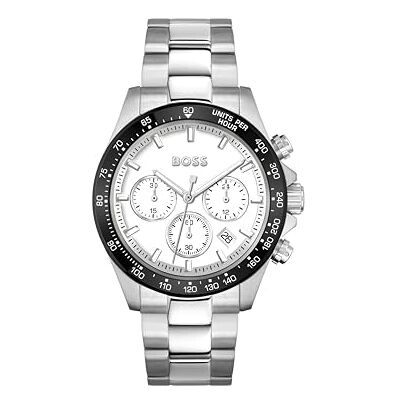 BOSS Montre Chronographe à Quartz pour Homme Collection Hero avec Bracelet en Acier Inoxydable Argenté - Publicité BOSS Montre Chronographe à Quartz pour Homme Collection Hero avec Bracelet en Acier Inoxydable Argenté - Publicité
