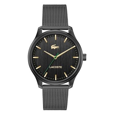 Lacoste Montre analogique à Trois Aiguilles pour Homme avec Bracelet en Cuir - Publicité Lacoste Montre analogique à Trois Aiguilles pour Homme avec Bracelet en Cuir - Publicité
