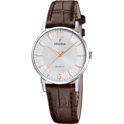 Festina Montre Femme Analogique Cuir Marron Quartz Verre minéral Haute résistance Élégante, Classique et Vintage - Publicité Festina Montre Femme Analogique Cuir Marron Quartz Verre minéral Haute résistance Élégante, Classique et Vintage - Publicité