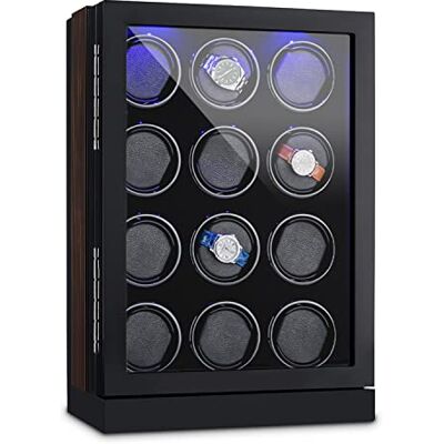 KLARSTEIN Klagenfurt Remontoir, Tourne-Montre, Boîtier à Montres, Capacité : 12 Montres automatiques, 12 réceptacles, Gauche-Droite, Max. 2200 Tours par Jour, châssis en Bois, Noir - Publicité KLARSTEIN Klagenfurt Remontoir, Tourne-Montre, Boîtier à Montres, Capacité : 12 Montres automatiques, 12 réceptacles, Gauche-Droite, Max. 2200 Tours par Jour, châssis en Bois, Noir - Publicité
