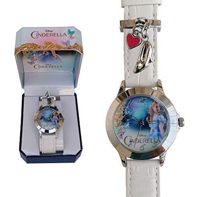Disney Cinderella Live Montre Analogique, WD16690, Blanc - Publicité Disney Cinderella Live Montre Analogique, WD16690, Blanc - Publicité