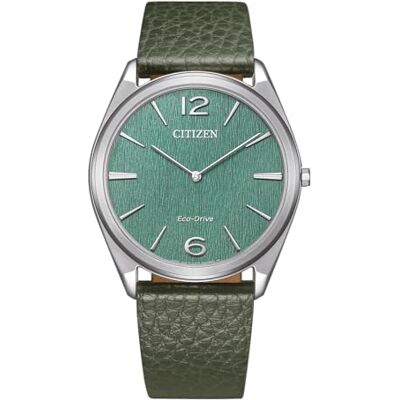 Montre Citizen Analogique Eco-Drive pour Hommes Suratto Eco-Drive Solar Pas besoin de pile Verre saphir Étanche 3 bar Réserve de marche de 210 jours Bracelet en cuir - Publicité Montre Citizen Analogique Eco-Drive pour Hommes Suratto Eco-Drive Solar Pas besoin de pile Verre saphir Étanche 3 bar Réserve de marche de 210 jours Bracelet en cuir - Publicité