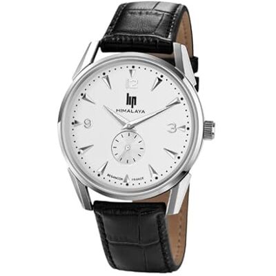 Lip Montre Himalaya 40 mm Seconde Excentrée Cuir Noir - Publicité Lip Montre Himalaya 40 mm Seconde Excentrée Cuir Noir - Publicité