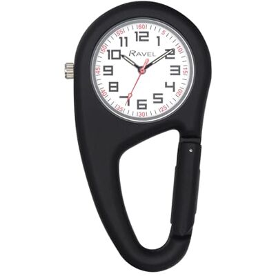 Ravel Montre à Quartz Caribinée à Clip Ceinture Quartz Analogique R1105 - Publicité Ravel Montre à Quartz Caribinée à Clip Ceinture Quartz Analogique R1105 - Publicité