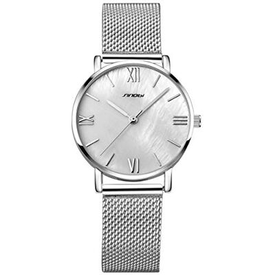 Alienwork SK Minimalist Montre Femme Ultra-Mince Bracelet Maille - Publicité Alienwork SK Minimalist Montre Femme Ultra-Mince Bracelet Maille - Publicité