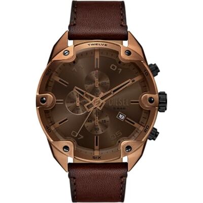 Diesel Montre analogique à Quartz pour Homme avec Bracelet en Cuir - Publicité Diesel Montre analogique à Quartz pour Homme avec Bracelet en Cuir - Publicité