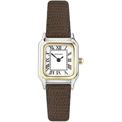 Sekonda Monica Montre analogique pour Femme Cadran 20 mm Verre minéral, boîtier plaqué ion, mouvement à quartz japonais - Publicité Sekonda Monica Montre analogique pour Femme Cadran 20 mm Verre minéral, boîtier plaqué ion, mouvement à quartz japonais - Publicité
