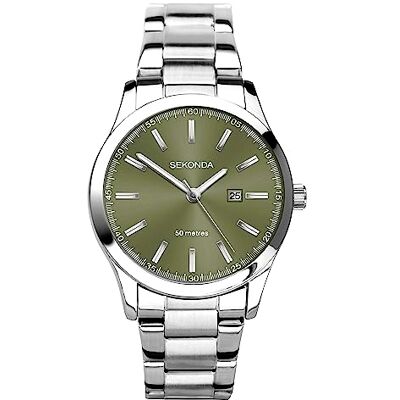 Sekonda Taylor Montre à Quartz pour Femme avec Affichage analogique de la Date et Bracelet en Acier Inoxydable argenté 34 mm - Publicité Sekonda Taylor Montre à Quartz pour Femme avec Affichage analogique de la Date et Bracelet en Acier Inoxydable argenté 34 mm - Publicité