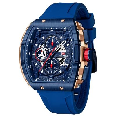 MF MINI FOCUS Mini Focus Montre Homme Sportive et Tendance, Montre Chronographe Quartz Étanche avec Fonction Lumineuse et Calendrier, Bracelet Silicone Confortable, Montre Décontractée pour Homme - Publicité MF MINI FOCUS Mini Focus Montre Homme Sportive et Tendance, Montre Chronographe Quartz Étanche avec Fonction Lumineuse et Calendrier, Bracelet Silicone Confortable, Montre Décontractée pour Homme - Publicité