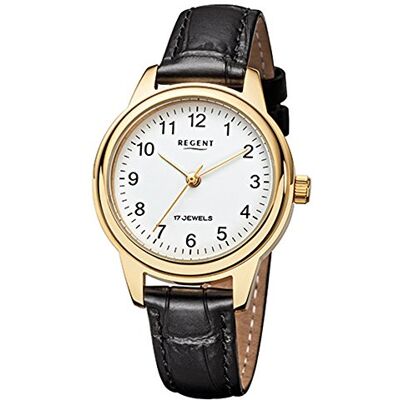 Regent F959 Montre pour femme en cuir à remontage manuel - Publicité Regent F959 Montre pour femme en cuir à remontage manuel - Publicité