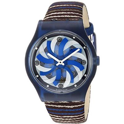 Swatch Montre Femme Quartz Analogique Bracelet cuir multicolore - Publicité Swatch Montre Femme Quartz Analogique Bracelet cuir multicolore - Publicité