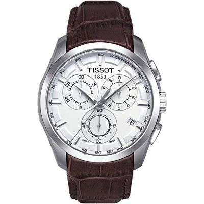 Tissot Couturier Montre chronographe à Quartz en Acier Inoxydable pour Homme Marron, Marron, Mouvement à Quartz - Publicité Tissot Couturier Montre chronographe à Quartz en Acier Inoxydable pour Homme Marron, Marron, Mouvement à Quartz - Publicité