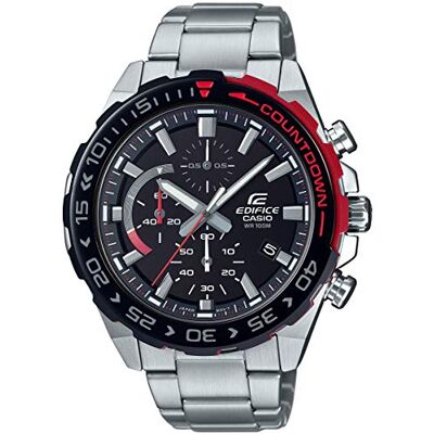 Casio Edifice Montre Homme Chronographe Argent - Publicité Casio Edifice Montre Homme Chronographe Argent - Publicité