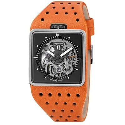 Lip Big TV Titan Montre Homme Automatique Cuir Orange - Publicité Lip Big TV Titan Montre Homme Automatique Cuir Orange - Publicité