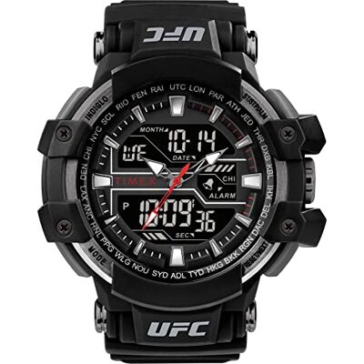 Timex UFC Montre chronographe pour Homme avec Bracelet en résine Noire 53 mm - Publicité Timex UFC Montre chronographe pour Homme avec Bracelet en résine Noire 53 mm - Publicité