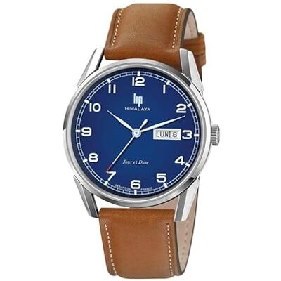 Lip Himalaya 40 Montre Homme Acier Cuir Marron - Publicité Lip Himalaya 40 Montre Homme Acier Cuir Marron - Publicité