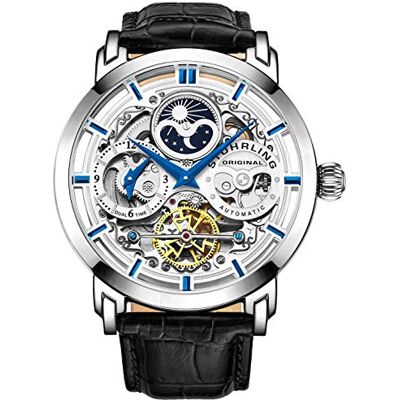 Stuhrling Original Montre Homme Squelette Automatique avec Bracelet en Cuir - Publicité Stuhrling Original Montre Homme Squelette Automatique avec Bracelet en Cuir - Publicité