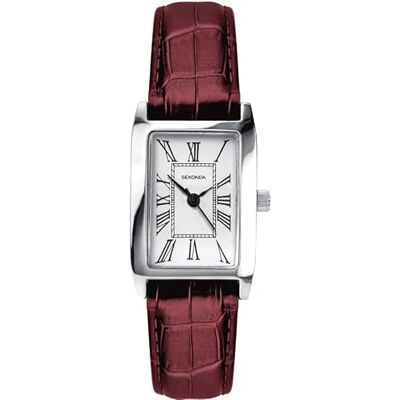 Sekonda Classic Montre à quartz pour femme avec cadran blanc, affichage analogique et bracelet bordeaux - Publicité Sekonda Classic Montre à quartz pour femme avec cadran blanc, affichage analogique et bracelet bordeaux - Publicité