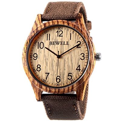 Alienwork Wood Montre Hommes Femmes Bois Naturel - Publicité Alienwork Wood Montre Hommes Femmes Bois Naturel - Publicité
