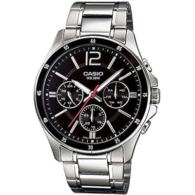 Casio Enticer MTP-1374D-1AV Montre analogique en Acier Inoxydable pour Homme, Multicolore, Décontracté - Publicité Casio Enticer MTP-1374D-1AV Montre analogique en Acier Inoxydable pour Homme, Multicolore, Décontracté - Publicité