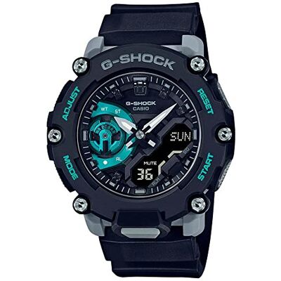 Casio Montre G-Shock Carbon Core Guard Noir et Turquoise - Publicité Casio Montre G-Shock Carbon Core Guard Noir et Turquoise - Publicité