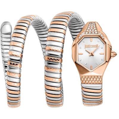 Just Cavalli Signature Snake Ambra Montre Bracelet à Quartz pour Femme à la Mode Bracelet et boîtier en Acier Inoxydable de Couleur Gris Cadran analogique Gris JC1L370M0065 - Publicité Just Cavalli Signature Snake Ambra Montre Bracelet à Quartz pour Femme à la Mode Bracelet et boîtier en Acier Inoxydable de Couleur Gris Cadran analogique Gris JC1L370M0065 - Publicité