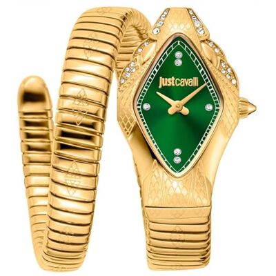 Just Cavalli Montre pour femme, boîtier couleur or rose, cadran argenté, bracelet en métal bicolore argenté et or rose, 2 aiguilles, 3 ATM - Publicité Just Cavalli Montre pour femme, boîtier couleur or rose, cadran argenté, bracelet en métal bicolore argenté et or rose, 2 aiguilles, 3 ATM - Publicité
