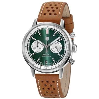 Lip Montre Rallye 39 mm Chronographe Cadran Vert - Publicité Lip Montre Rallye 39 mm Chronographe Cadran Vert - Publicité