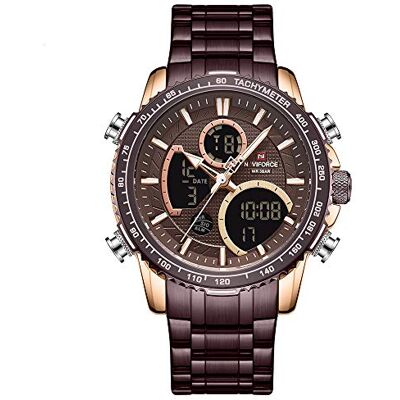 Naviforce Montre chronographe de Sport numérique pour Homme Multifonctionnel étanche Militaire Quartz Montres en Acier Inoxydable - Publicité Naviforce Montre chronographe de Sport numérique pour Homme Multifonctionnel étanche Militaire Quartz Montres en Acier Inoxydable - Publicité