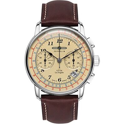 Zeppelin Herren Armbanduhr LZ126 Los Angeles Chronographe 7614-3 - Publicité Zeppelin Herren Armbanduhr LZ126 Los Angeles Chronographe 7614-3 - Publicité