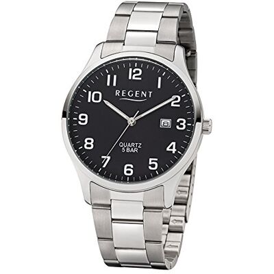 REGENT Hommes Analogique Quartz Montre avec Bracelet en Acier Inoxydable - Publicité REGENT Hommes Analogique Quartz Montre avec Bracelet en Acier Inoxydable - Publicité