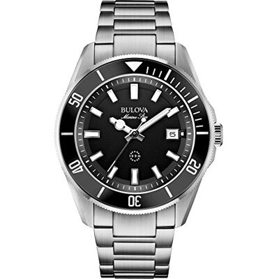 Bulova Marine Star Montre Homme Quartz Analogique Cadran Noir Bracelet Acier Noir - Publicité Bulova Marine Star Montre Homme Quartz Analogique Cadran Noir Bracelet Acier Noir - Publicité