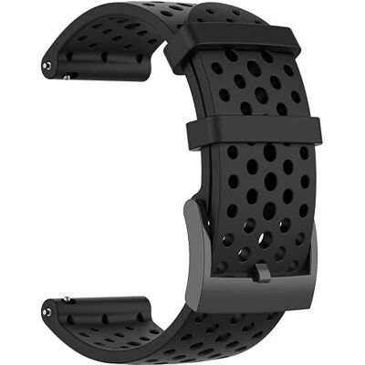 Bracelet en silicone INF Suunto 7/9/9 Baro/Spartan/Fossil Nate/Q Noir - Bracelet de montre - Publicité Bracelet en silicone INF Suunto 7/9/9 Baro/Spartan/Fossil Nate/Q Noir - Bracelet de montre - Publicité