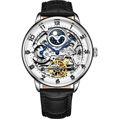 Stuhrling Original Montre Automatique avec Cadran analogique et Cadran analogique, Double Fuseau horaire, Heure du Matin, Heure du Matin Sun Moon 3927 - Publicité Stuhrling Original Montre Automatique avec Cadran analogique et Cadran analogique, Double Fuseau horaire, Heure du Matin, Heure du Matin Sun Moon 3927 - Publicité