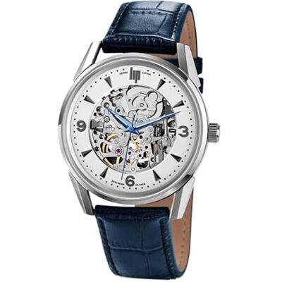 Lip Montre Himalaya 40 mm Squelette Automatique Cuir Bleu Gris - Publicité Lip Montre Himalaya 40 mm Squelette Automatique Cuir Bleu Gris - Publicité