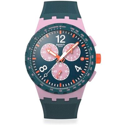 Swatch Montre unisexe à quartz polymère vert Moment of Rose - Publicité Swatch Montre unisexe à quartz polymère vert Moment of Rose - Publicité