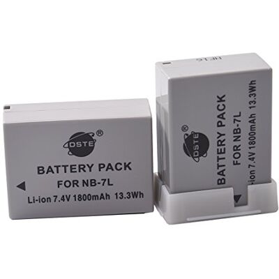 DSTE 2-Pack Rechange Batterie pour Canon NB-7L PowerShot G10 G11 G12 SX30 is Caméra - Publicité DSTE 2-Pack Rechange Batterie pour Canon NB-7L PowerShot G10 G11 G12 SX30 is Caméra - Publicité