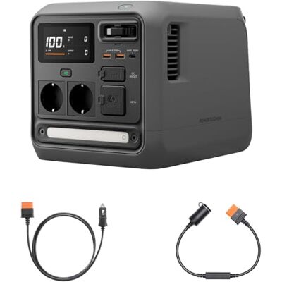 DJI Bundle alimentation automobile Power 1000 Mini, batterie LFP de 1008 Wh Format compact, sortie maximale de 1 000 W, alimentation automobile, câble SDC vers allume-cigare (12 V), camping, road trips - Publicité DJI Bundle alimentation automobile Power 1000 Mini, batterie LFP de 1008 Wh Format compact, sortie maximale de 1 000 W, alimentation automobile, câble SDC vers allume-cigare (12 V), camping, road trips - Publicité