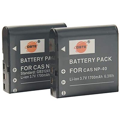 DSTE 2-Pack NP-40 NP-40DBA NP-40DCA Batterie pour Casio Exilim EX-FC100 EX-FC150 EX-FC160S EX-Z400 EX-P505 EX-P600 EX-P700 EX-Z100 EX-Z1000 - Publicité DSTE 2-Pack NP-40 NP-40DBA NP-40DCA Batterie pour Casio Exilim EX-FC100 EX-FC150 EX-FC160S EX-Z400 EX-P505 EX-P600 EX-P700 EX-Z100 EX-Z1000 - Publicité
