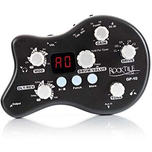 Rocktile GP-10 Multi-effets Guitare/Amplificateur Casque (8 types d'effets et lecteur Drum Loop avec 40 rythmes, clip ceinture, alimentation secteur/piles) - Publicité Rocktile GP-10 Multi-effets Guitare/Amplificateur Casque (8 types d'effets et lecteur Drum Loop avec 40 rythmes, clip ceinture, alimentation secteur/piles) - Publicité