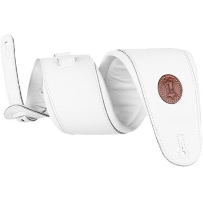 Levy's Leathers MSS2-4-WHT Signature Series Sangle en cuir pour guitare Blanc 100 mm - Publicité Levy's Leathers MSS2-4-WHT Signature Series Sangle en cuir pour guitare Blanc 100 mm - Publicité